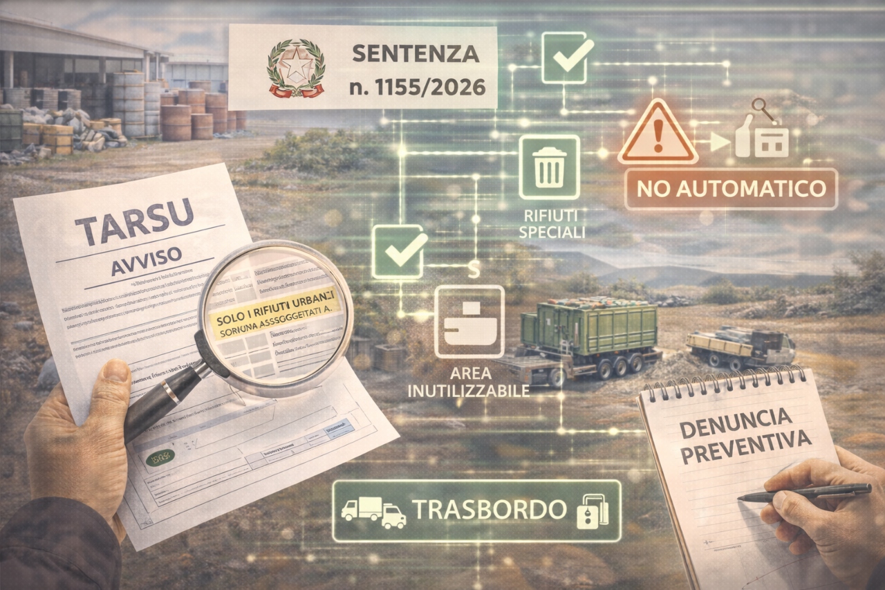 TARSU e aree “esenti”: la Cassazione ribadisce che senza denuncia preventiva l’agevolazione non si ottiene