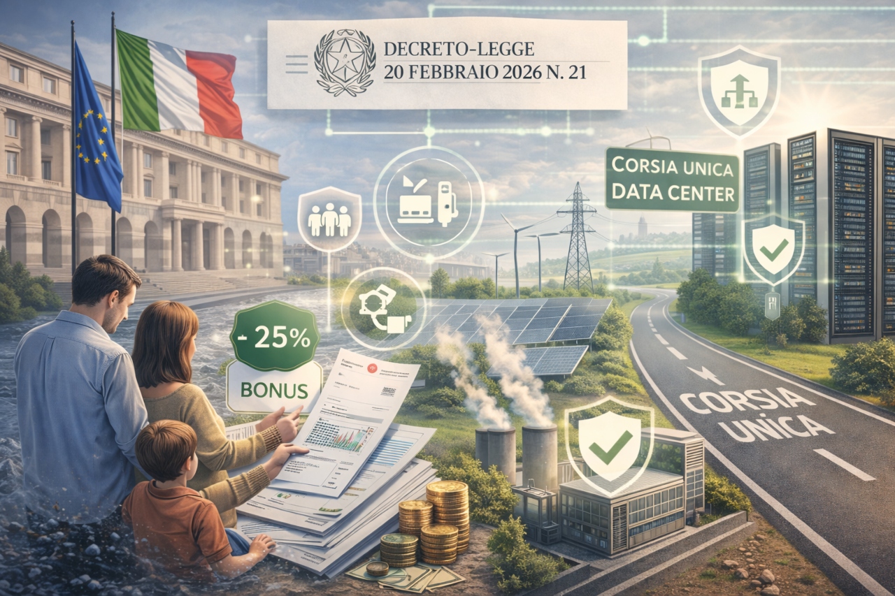 Decreto bollette 2026: sconti mirati, spinta alle rinnovabili e regole nuove per reti e data center