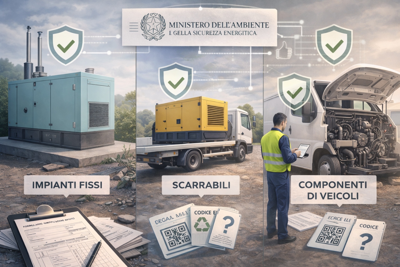 Generatori di corrente a fine vita: come attribuire correttamente il codice EER?