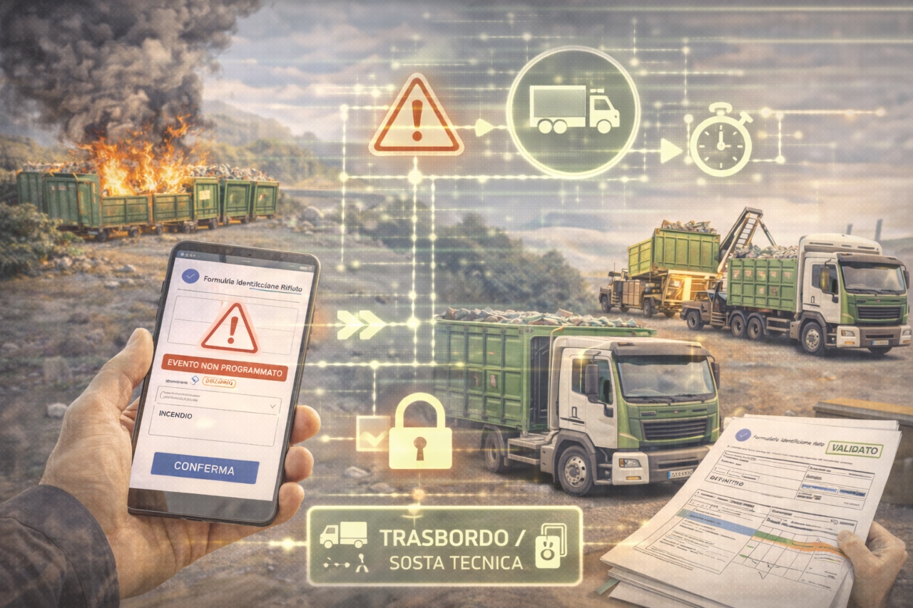 FIR digitale RENTRI: la gestione degli imprevisti durante il trasporto dei rifiuti