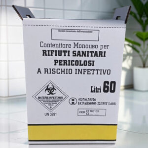 Contenitore in cartone 60 L per rifiuti sanitari a rischio infettivo – UN 3291