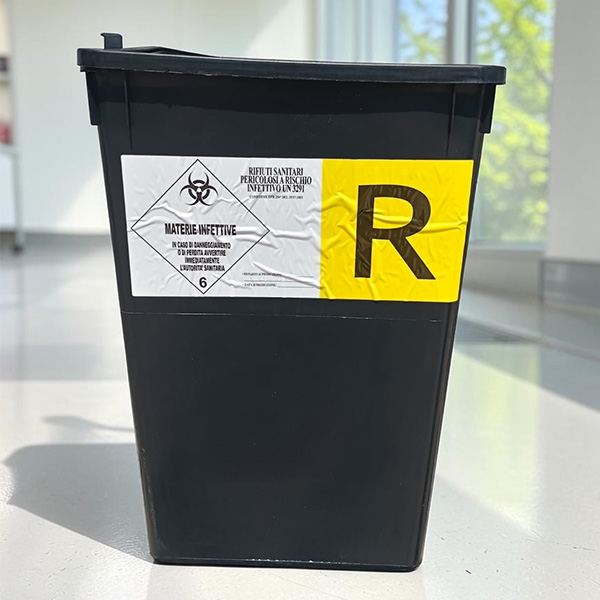Contenitore rigido 60 L con etichetta per rifiuti sanitari a rischio infettivo 3 Contenitore rigido 60 L con etichetta per rifiuti sanitari a rischio infettivo - immagine 3